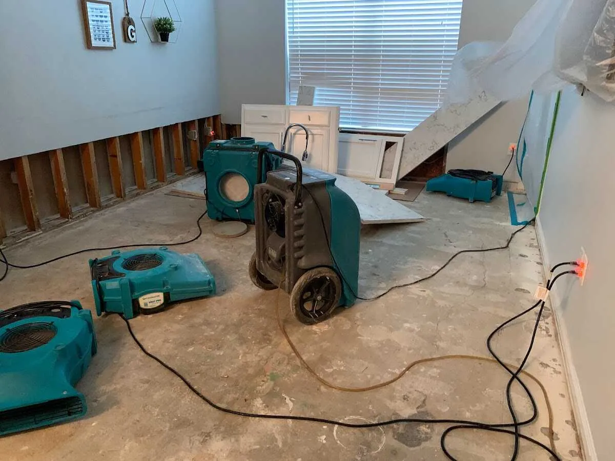 Dehumidifier in flood-cut room for Water Extraction & Removal in Cherryland